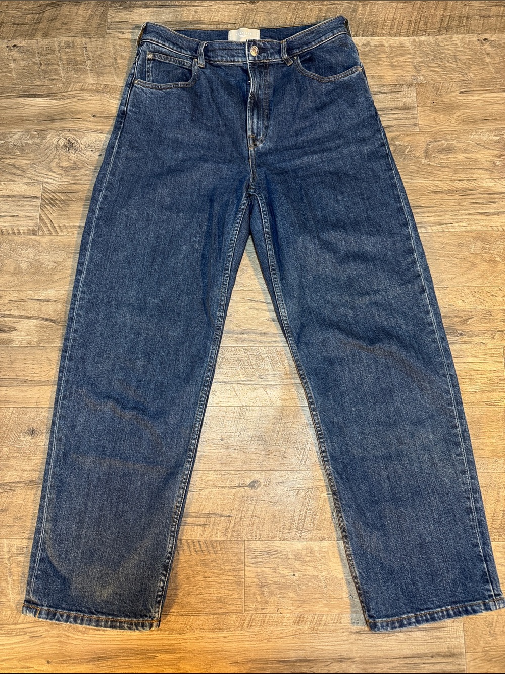 Everlane “The Way High Jean” High-Rise Straight Dark Blue Denim - Size 30 Long